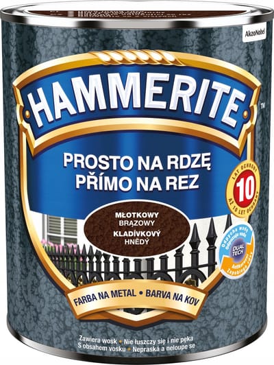 Hammerite Direct op roest hamer 0,7 l, bruin