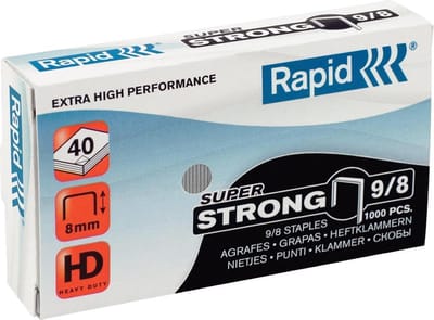 5x Rapid Nietjes 9/8, Gegalvaniseerd. doos a 5.000 nietjes