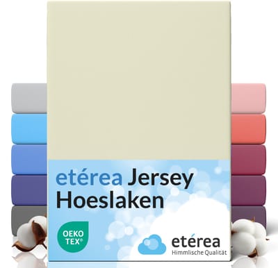 etérea Jersey Hoeslaken 80x200 cm Oekotex Made in Green - 100% katoen - Natuur