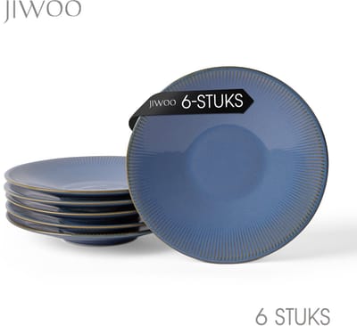 Dinerborden set van 6 (Ø21,7cm / 8,5inch), Bordenset, Pastaborden, Dessertborden, serviesset 6 persoons, Geschikt voor restaurants, Horeca, Feest, familiefeesten, banketten en picknicks, Magnetron-vaatwasserbestendig, Keramiek