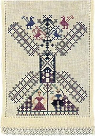 borduurpakket 13001 klokkenkleedje, molen