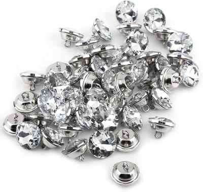 50 Stuks Kristallen Knopen, Phoenix Beeldje van Messing met Hoge Hardheid, Glanzende Diamant Knopen voor Naaien en Creatieve Projecten (20mm)