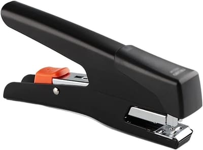 Tafelnietmachine - Bureau nietmachine - Papier binden - Automatische nietjesuitwerping - 180x34x84mm - Zwart