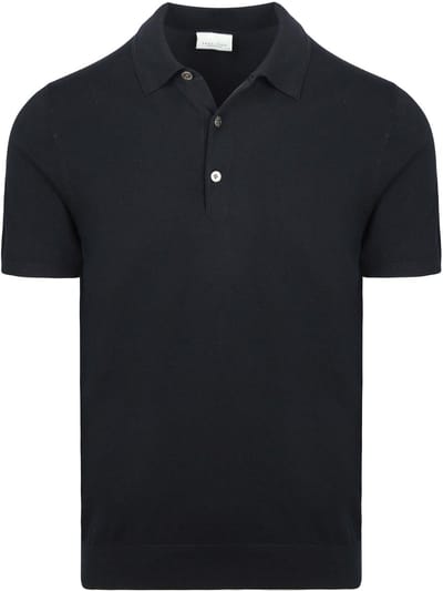 Profuomo Knitted Poloshirt Donkerblauw (navy) - Maat M - Heren