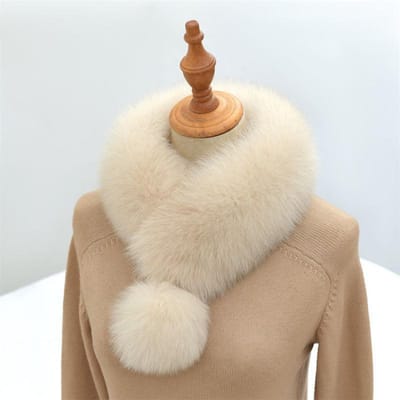 Dames Winter Sjaal: Dikke, Warme Faux Vossenbont Kraag voor een High-End Look