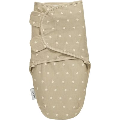 Meyco Baby Sweet Heart Swaddlemeyco Inbakerdoek - Sand/Soft Sand - 0-3 maanden - 1.0 TOG