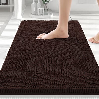 Luxe Chenille Badmat - Extra Zacht en Absorberend Shaggy Badkamertapijt - Antislip & Machinewasbaar