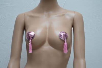 Roze Hartvormige Tepelstickers Tepel PlakkerTepelkwastjes Nipple Sticker