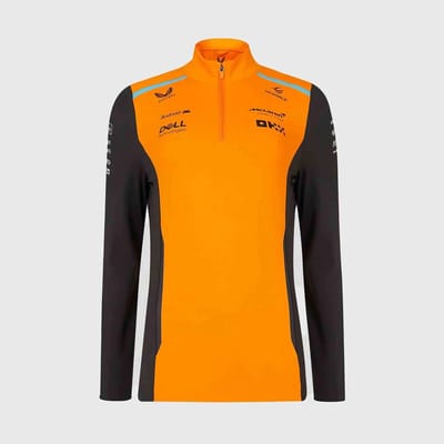 Sweatshirt McLaren Heren Rp Quarter 1/4 Zip Sweater Grijs Oranje - 3XL