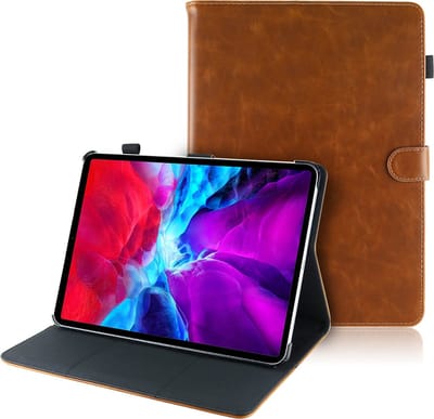 Dasaja leren hoes / case bruin geschikt voor iPad 10.9 (2022) / iPad 11 (2025)