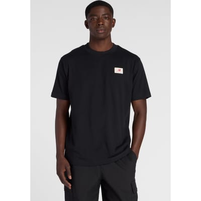New Balance Woven Label T-shirt Black Größe: M | Bedruckte T-Shirts Outlet | Herren | Schwarz