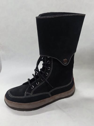 WOLKY 230 / halfhoge veterschoenen met verlengstuk / zwart / maat 36