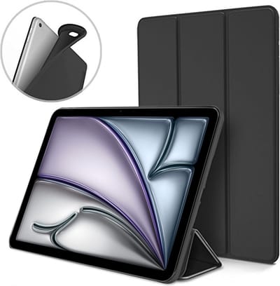 Geschikt voor iPad Air 11 2025 M3 / 2024 & iPad Air 5/4 (10.9 inch 2022/2020) - Hoesje – Shock Proof Hoesje – Smart Cover - Zwart