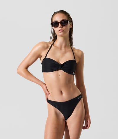 Karl Lagerfeld Karl Rib Bandeau Top Black Taglia: S | Bikini Outlet | Donna | Nero