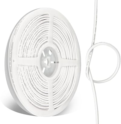 2-aderige kabel - Stroomkabel Elektrisch - Verlichting Installeren - Witte Buitenisolatie - 30 meter - Wit