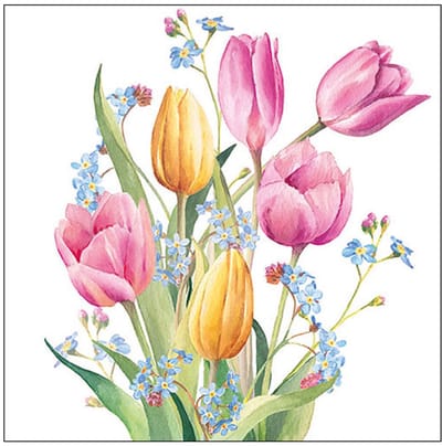 Ambiente Servetten Tulips Bouquet 33cm