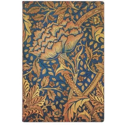 Paperblanks flexis cahier, uitvoering morris windrush mini, formaat 9,5 x 14 cm., gelinieerd