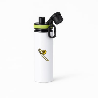 Hacebo® - Schuiftrompet waterfles met draaidop groen - Muziek - Muzikanten - Instrument - blaasinstrument - muzikanten - water fles - 850ML