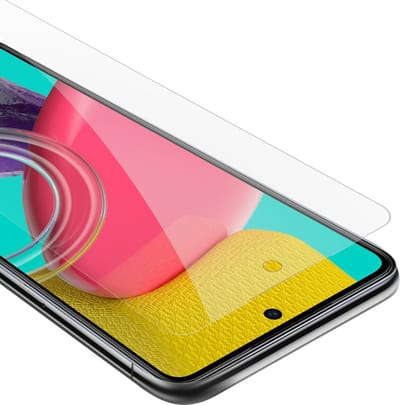 Cadorabo Screenprotector geschikt voor Samsung Galaxy M53 5G - Pantser film Beschermende film in KRISTALHELDER Geharde (Tempered) display beschermglas in 9H hardheid met 3D Touch