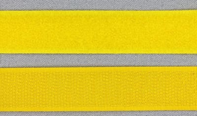 gekleurd klittenband geel  - 506 geel - innaaibaar of inlijmbaar - 0,5 m x 2 cm - klitteband