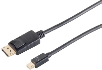 S-Impuls Mini DisplayPort naar DisplayPort kabel - DP1.2 4K 30Hz / zwart - 2 meter