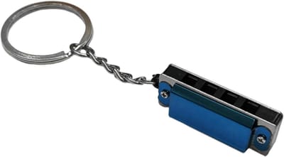 Mondharmonica Sleutelhanger - Mini Muziek Speelgoed - Muziek Leren Spelen - Draagbaar Instrument - 4 Gaten - Willekeurige Kleur
