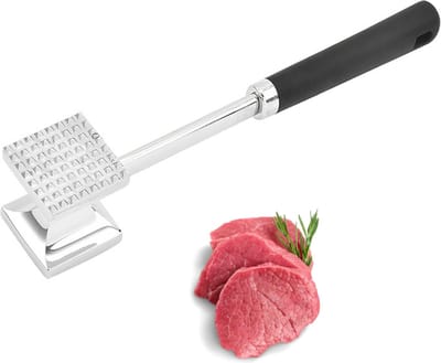 Livano Vleeshamer - Vleesvermalser - Vleespletter - Vleesklopper - Kip - Rund - Varken - Bbq Accesoires - Meat Hammer - Metaal