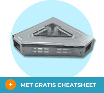 Unpest muizen inloopval metaal (hoekmodel) - Effectieve Muizenvangkooi - Met gratis cheatsheet