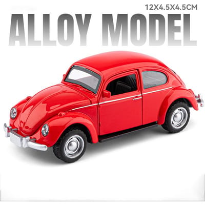 1:36 Coccinelle Voiture Classique Vintage Modèle Jouet Métal Moulé Sous Pression Portes Ouvertes Solide Durable Véhicules Miniatures Jouets Fêtes de Fêtes