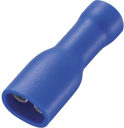 TRU COMPONENTS 737792 Platte stekker (female) Insteekbreedte: 4.8 mm Insteekdikte: 0.5 mm 180 ° Volledig geïsoleerd Bla