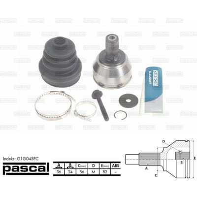Homokineet reparatie set, aandrijfas PASCAL G1G045PC