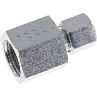 G 1/2'' x 8L Verzinkt Stalen Rechte Snijring Koppeling 315 Bar DIN 2353
