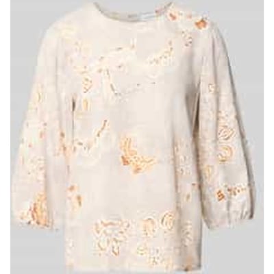 Regular fit blouse met all-over paisleyprint