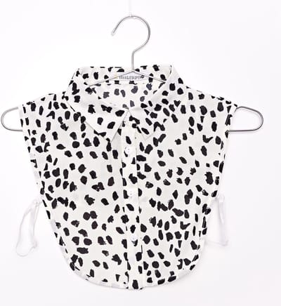 Kraagjeskopen.nl® Los Kraagje Leopard Wit met Zwart - Blouse Kraagjes voor Dames