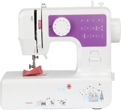 Mini Naaimachine - Huishoudelijke Machine - Kleine Reparaties - Dubbele Draad - 29.5 cm - Paars