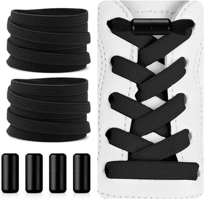 2 Paar Elastische Veters, Geen Strik Veters voor Volwassenen en Kinderen, Comfortabele en Duurzame Veters voor Sneakers en Hardloopschoenen