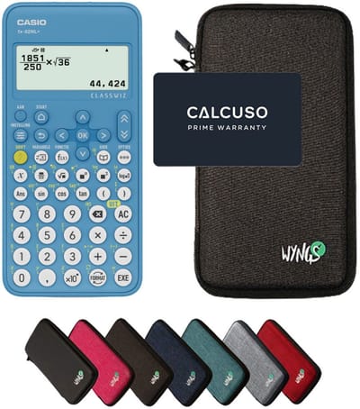 Casio fx-82NL+ incl. WYNGS Beschermhoes Donkergrijs - Wetenschappelijke Rekenmachine - Basis Pakket