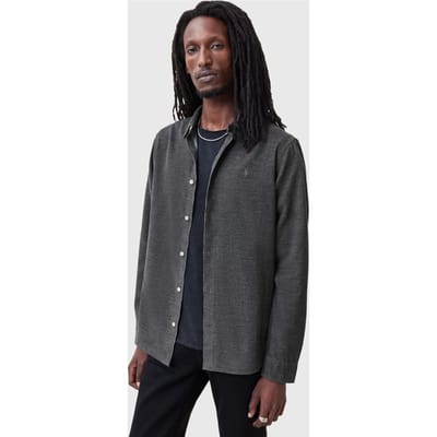 AllSaints Lorella Ls Shirt Asher Grey Taglia: S | Camicie Casual Outlet | Uomo | Grigio