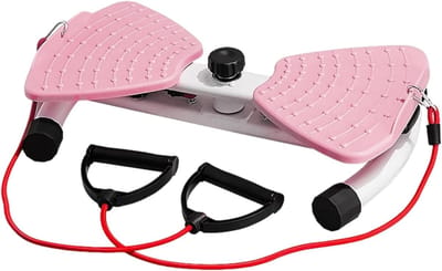 Fitnessgereedschap voor taillerotatie - Buiktrainer draaiplateau - Thuis trainen - Stil en veilig mechanisme - 53.5 x 34.5 cm - Roze