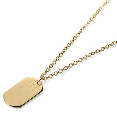Enkele Goudkleurige Dogtag-ketting