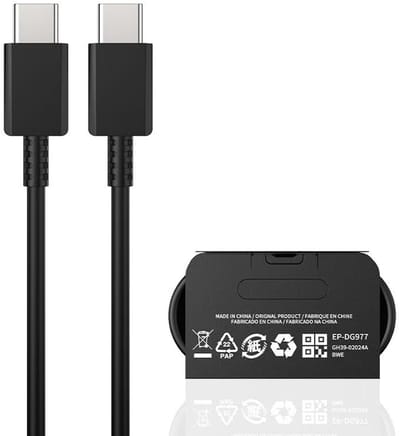 USB C-1Meter -Zwart-Oplader Kabel Geschikt Voor Samsung Galaxy S24 S23 S22 S21 S20 S10 Note Flip A54 A53 - Ondersteunt Snelladen & Dataoverdracht - Duurzame Oplader Kabel - Type C kabel - Snellader kabel - Android