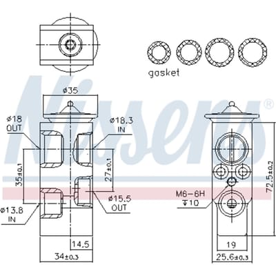 Airco ventiel NISSENS 999379