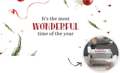 Kerst Tafelkleed - Kerstmis Decoratie - Tafellaken - Winter - Quote - Kerst - 260x130 cm - Kerstmis Versiering