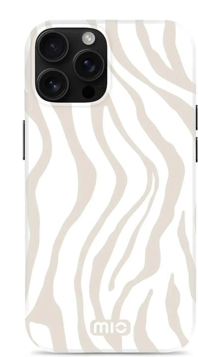 MIO by Mobilize Hoesje | Geschikt voor Apple iPhone 16 Pro Max | Compatibel met MagSafe / Qi2 | Hard Shell Back Cover | Sandy Zebra