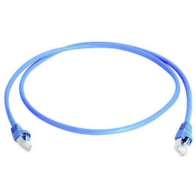 Telegärtner 100008829 RJ45 Netwerkkabel, patchkabel CAT 6A S/FTP 7.50 m Blauw Vlambestendig, Snagless, Pair afscherming, Afgeschermd (dubbel),