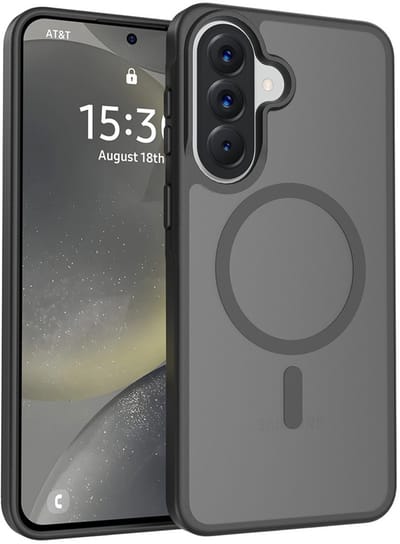 Coverup Hoesje - Geschikt voor Samsung Galaxy A57 Hoesje - Coverup Mat Transparante Back Cover - MagSafe Compatible - Zwart