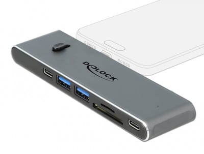 Delock Docking Station Dual USB Type-C™ with HDMI / USB 3.2 / SD / PD 3.0