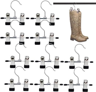 Allecta - Multifunctionele metalen klemhaken voor kleding, laarzen, broeken, schoenen en handdoeken - Set van 10stuks