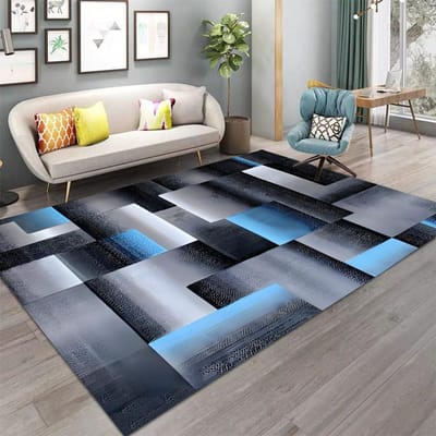 Nordic Style Vloerkleed Abstract Geometrisch Tapijt Antislip Wasbaar Tapijt voor Woonkamer Slaapkamer en Huisdecoratie Vloermat 40x60cm