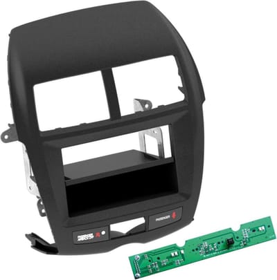 2-DIN Paneel geschikt voor Mitsubishi ASX (GA0) 06/2010-2014 Kleur: Zwart
